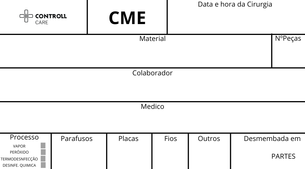 Eiqueta com Campos Impressos
